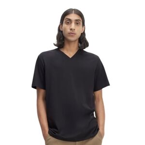 Everlane Men's The Essential Organic V-Neck Tee Black Size XXL